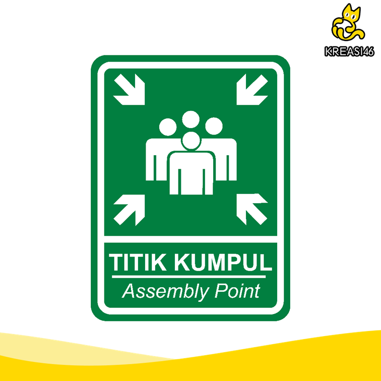 

SIGN AKRILIK ASSEMBLY POINT TITIK KUMPUL ACRYLIC SIGNAGE UKURAN 45CM X 60CM
