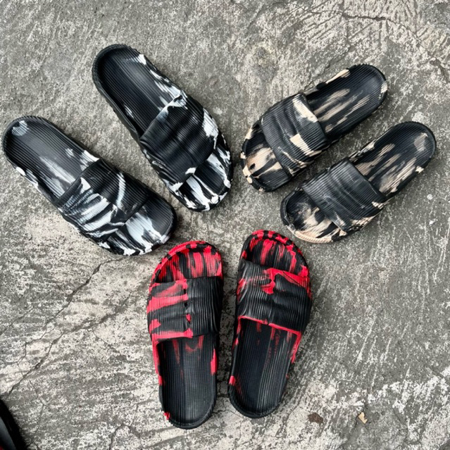 Sandal Slop karet print Manchester United / Sandal pria Slide ringan dan awet