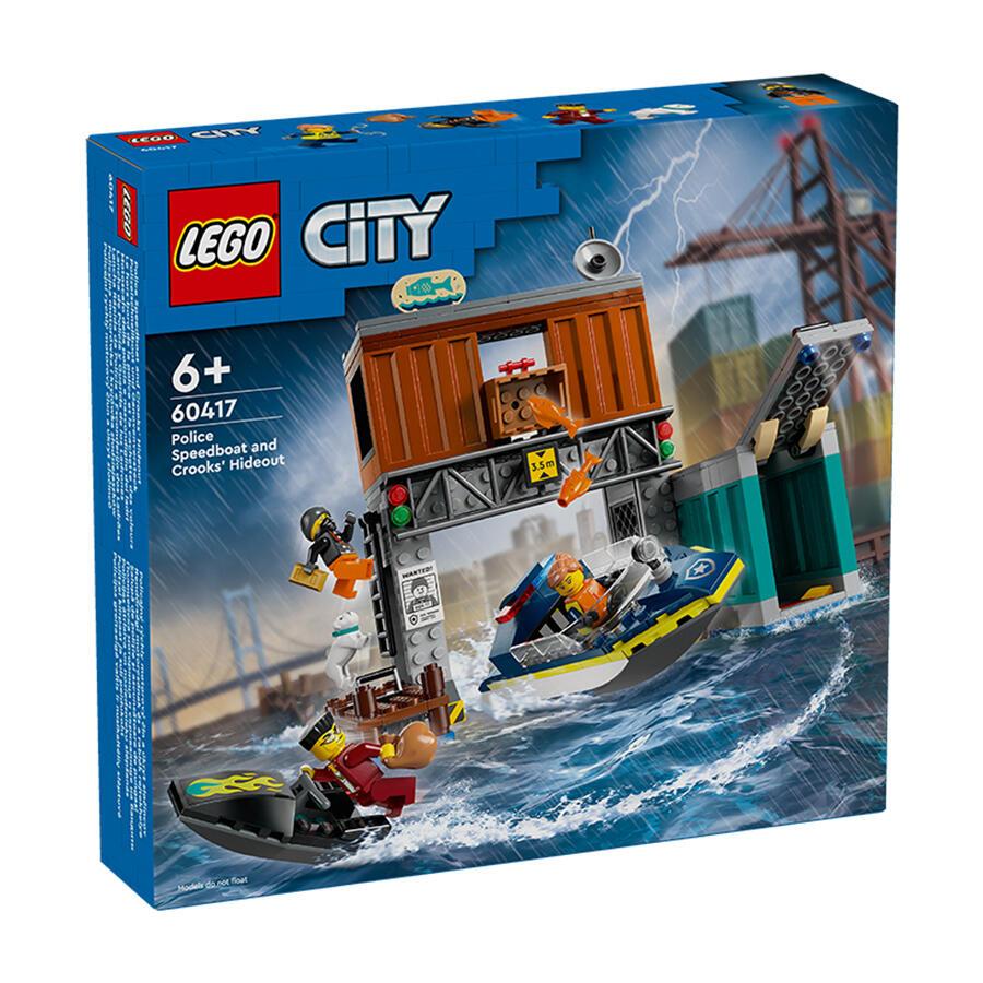 LEGO 60417 CITY POLICE SPEEDBOAT And CROOKS' HIDEOUT MISB ORIGINAL