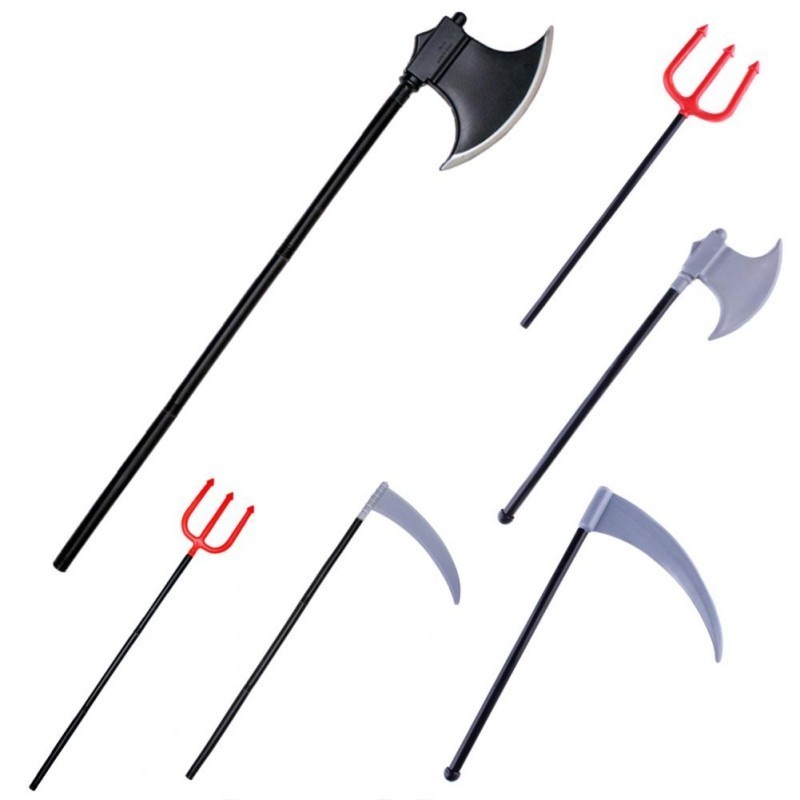 Tongkat Iblis Tongkat Cosplay Tongkat Halloween Reaper Scythe Weapon Alat Peraga Halloween Untuk