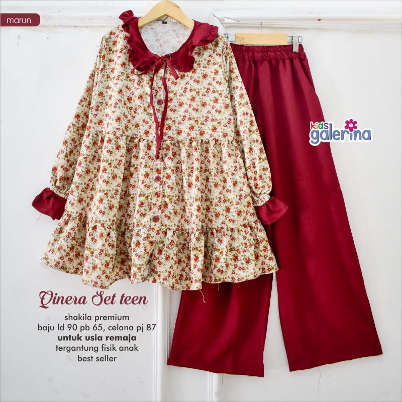 QINERA ONE SET  SHAKILA PREMIUM LD 90 SETELAN ANAK PEREMPUAN REMAJA TANGGUNG