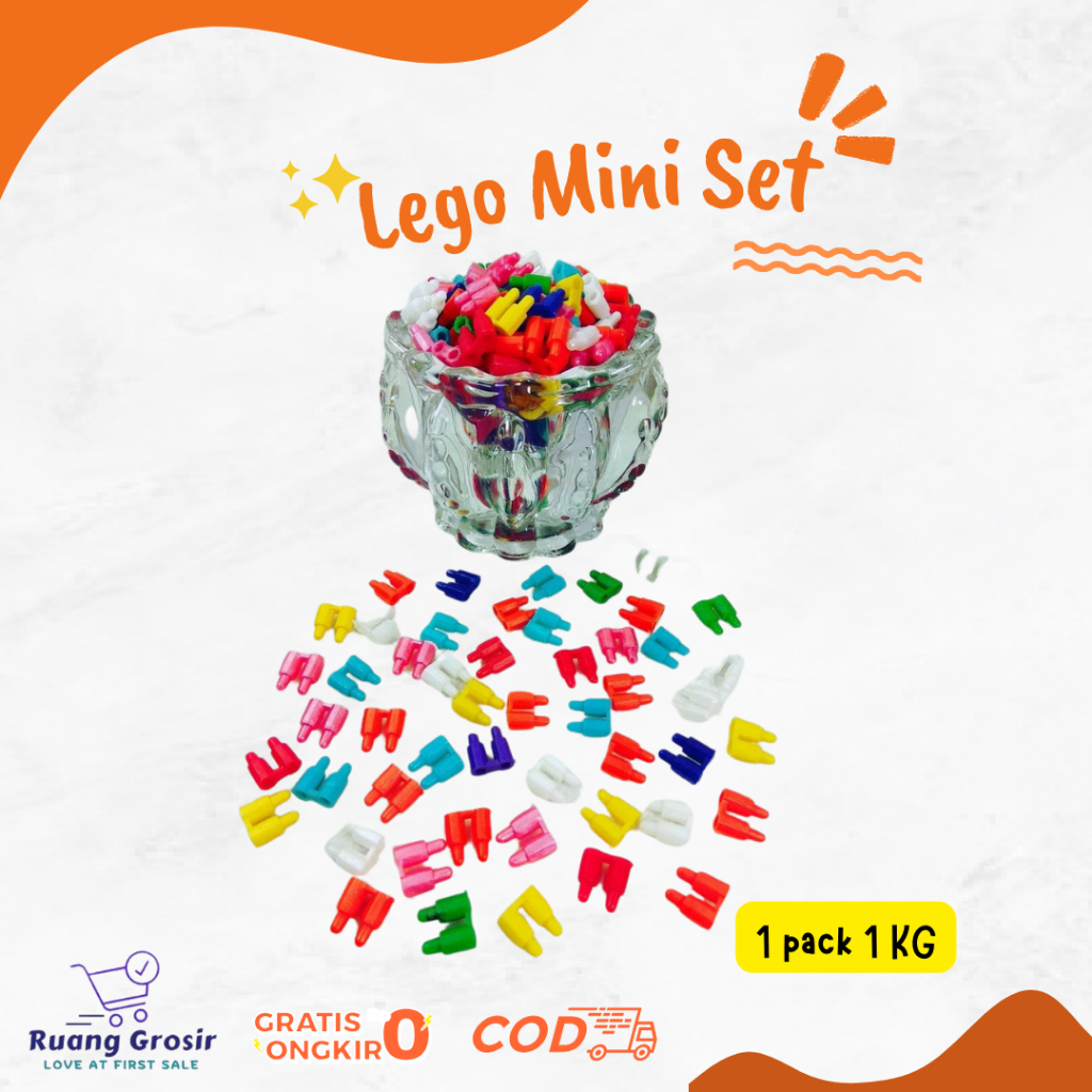 Lego Mini Set isi 1KG Mainan Jadul