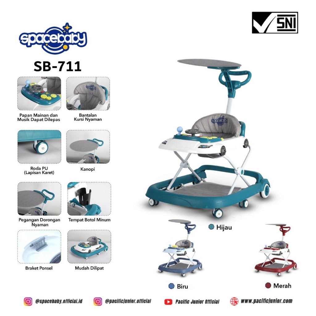 KERETA BAYI BELAJAR BERJALAN BABY WALKER  SPACEBABY