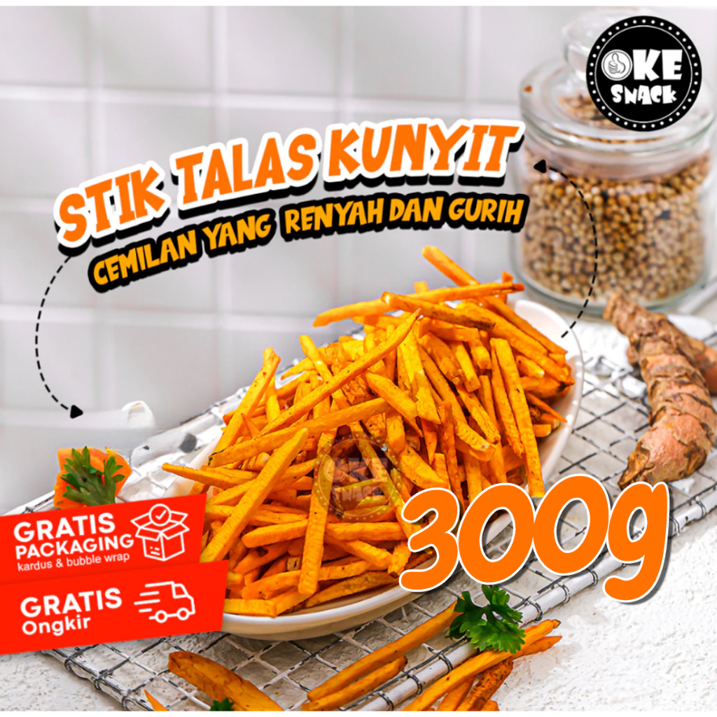 

Camilan Stik Talas Kunyit 300gr