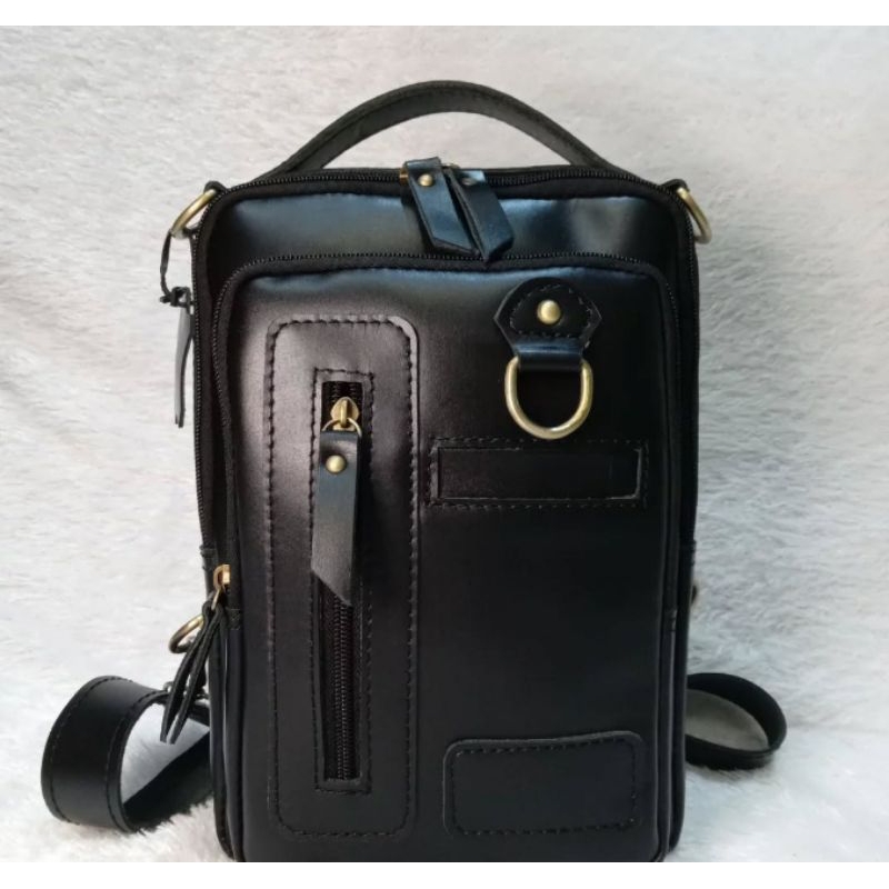 Selempang Pria kulit Asli Sapi Full up/ Tas Kulit Pria Waistbag/ Tas Dada Pria/Tas Punggung pria kul