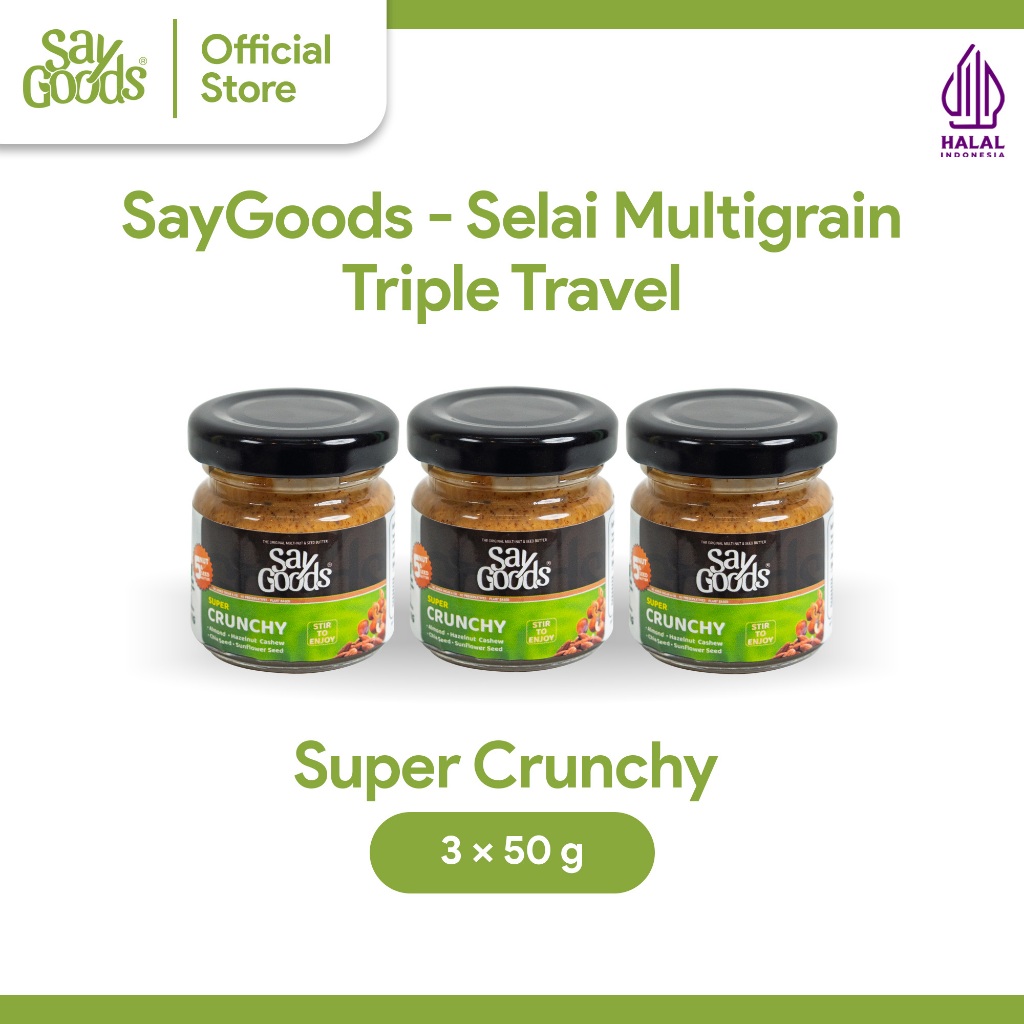 

SayGoods Selai Multigrain - Triple Travel - Super Crunchy 50 Gr