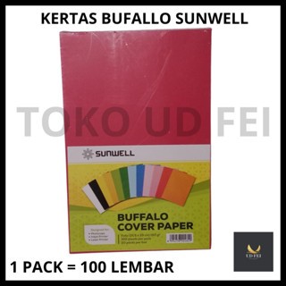 

(1 PACK = 100 LEMBAR) Kertas Bufallo merah / Kertas Buffallo Warna/ Kertas Warna/ Kertas Bufallo F4