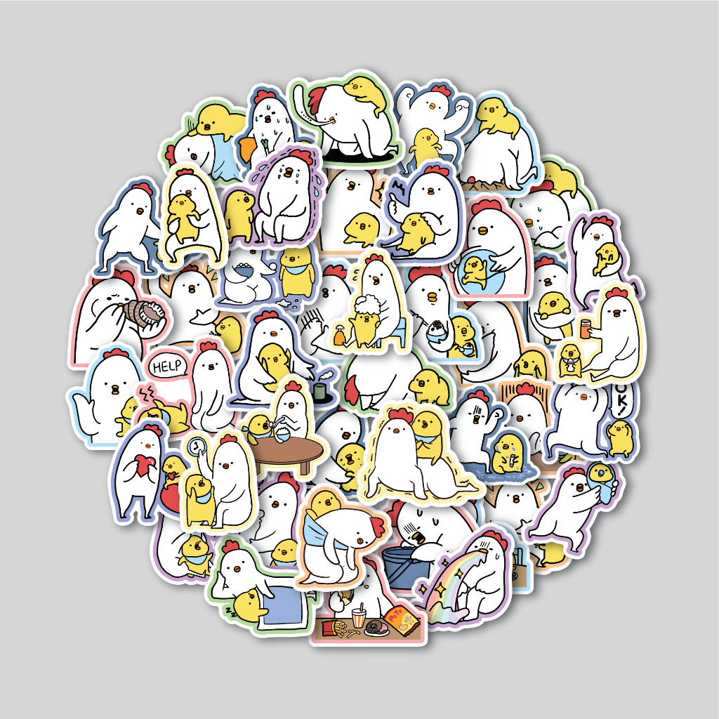 

STICKER PACK CHICKEN STAMP FOR MOTHER | STICKER TUMBLR | STIKER LAPTOP KOPER HELM
