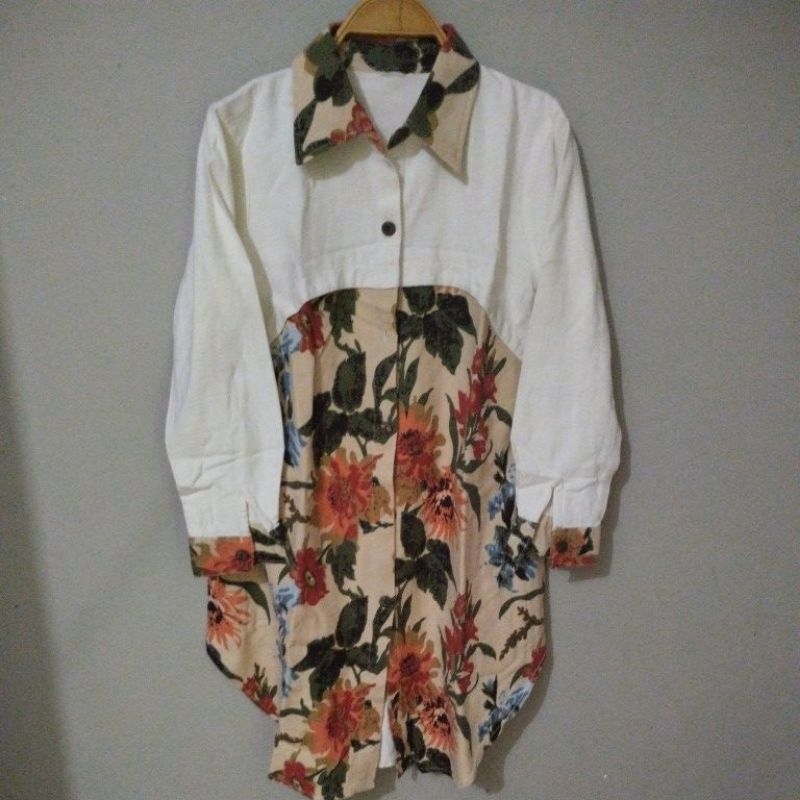 Tunik wanita motif bunga