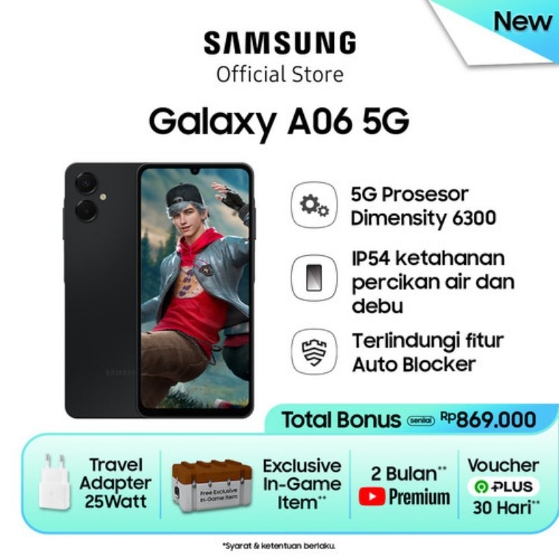 Samsung Galaxy A06 5G 6/128 Garansi Resmi Sein