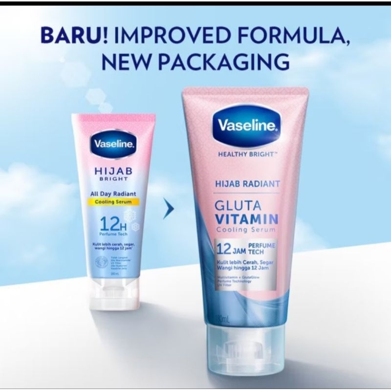 Vaseline body serum / vaseline gluta hya serum burst lotion flawless / vaseline hijab radiant gluta 