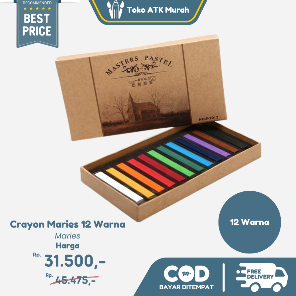 

Maries Masters Crayon Oil Pastel Soft Set 12 Colors