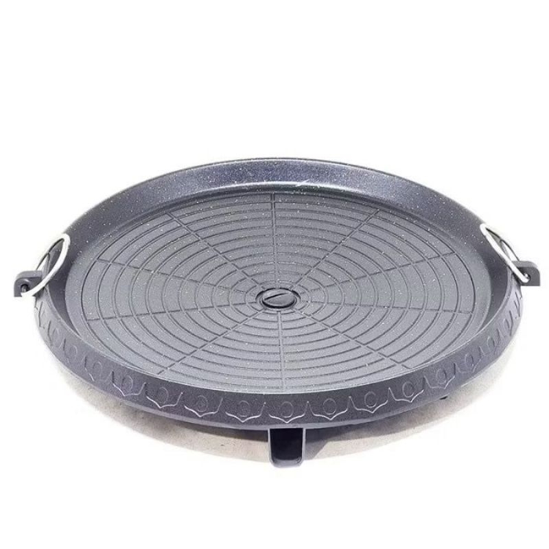 Bulgogi Pan Bulat Alat Panggang Kompor Grill Pan Panggangan Daging Grill Pan Bulat/Kotak BBQ Alat Pa