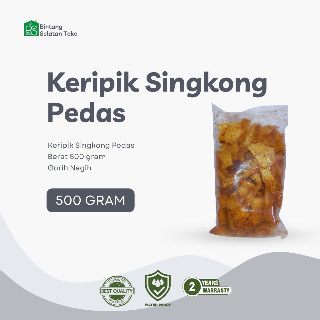 

CEMILAN PEDAS GURIH / KERIPIK SINGKONG/ CIKUR PEDAS / 250 GRAM / 500 GRAM