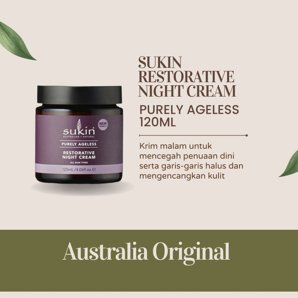 SUKIN RESTORATIVE NIGHT CREAM RESTORATIVE NIGHT CREAM PURELY AGELESS 120ML