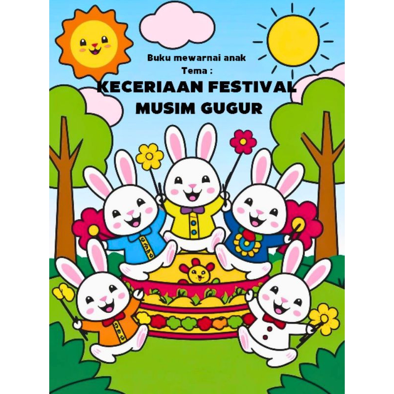 

Byshi-Buku mewarnai anak tema Keceriaan festival musim gugur, ukuran a5, 20 lembar, kertas tebal berkualitas