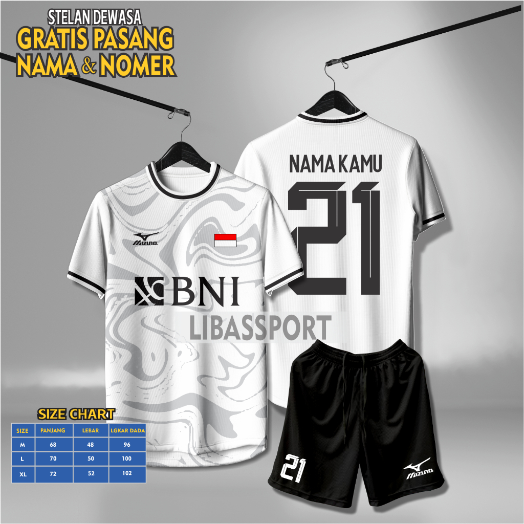 Jersey Futsal Dewasa FREE NAMA + NOMER PUNGGUNG,STELAN KAOS BOLA DEWASA FREE NAMESET