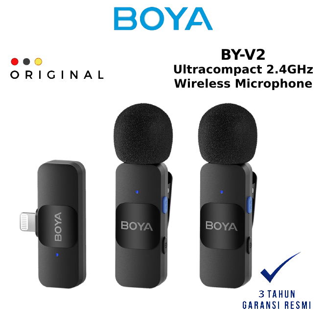 BOYA BY V2 Ultracompact 2.4GHz Wireless Mic Microphone - BOYA OFFICIAL STORE ( CODE 10150 ) / WIRELE