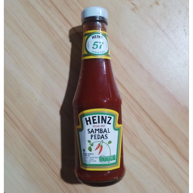 

saos sambal pedas heinz botol kaca kemasan 320gr