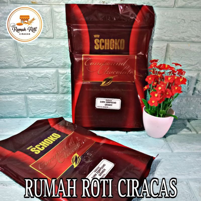 

SCHOKO DARK COMPOUND CHOCOLATE BLOCK 1KG COKELAT BATANG SCHOKO 1KG