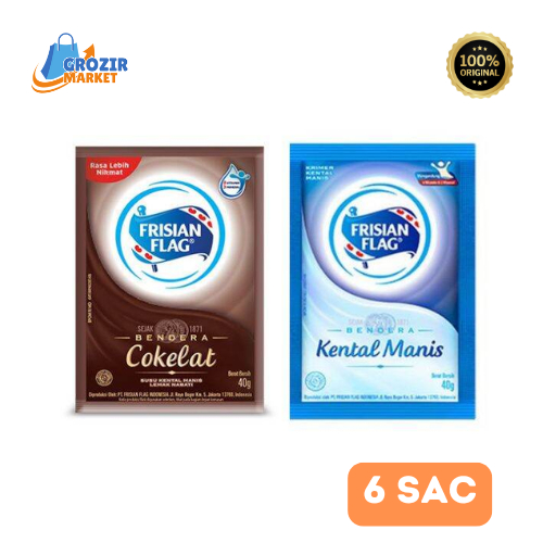 

Frisian Flag Cokelat/Vanila Kental Manis 6 sac