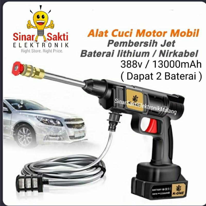 Alat Cuci Motor Mobil Mesin Pompa Cuci Mobil Motor Cas Portabel Portable Semprotan Cuci Motor Jet Cl