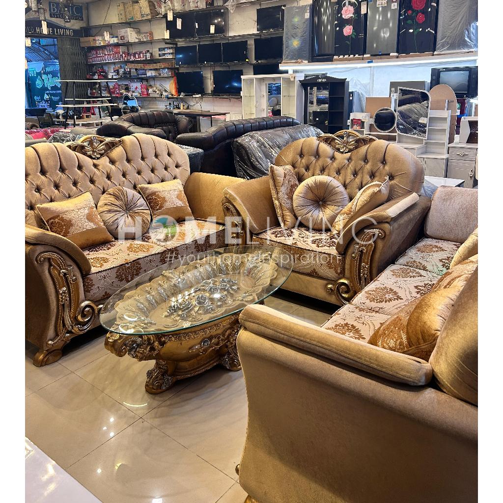 HOMELIVING - SOFA SULTAN - SOFA MEWAH - SOFA JATI - SOFA UKIRAN MEWAH - SOFA ORANG  KAYA