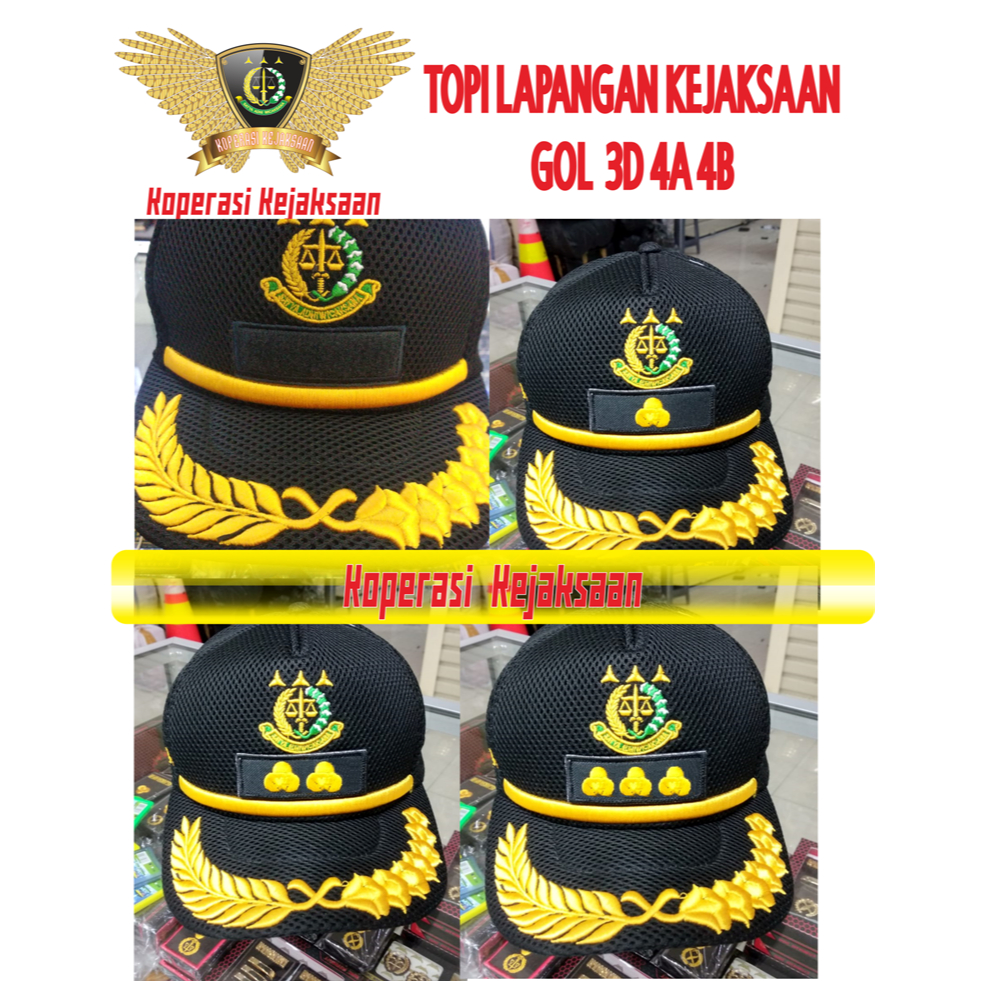 TOPI LAPANGAN KEJAKSAAN RI GOL 3D 4A 4B | TOPI PDL 1 RAY