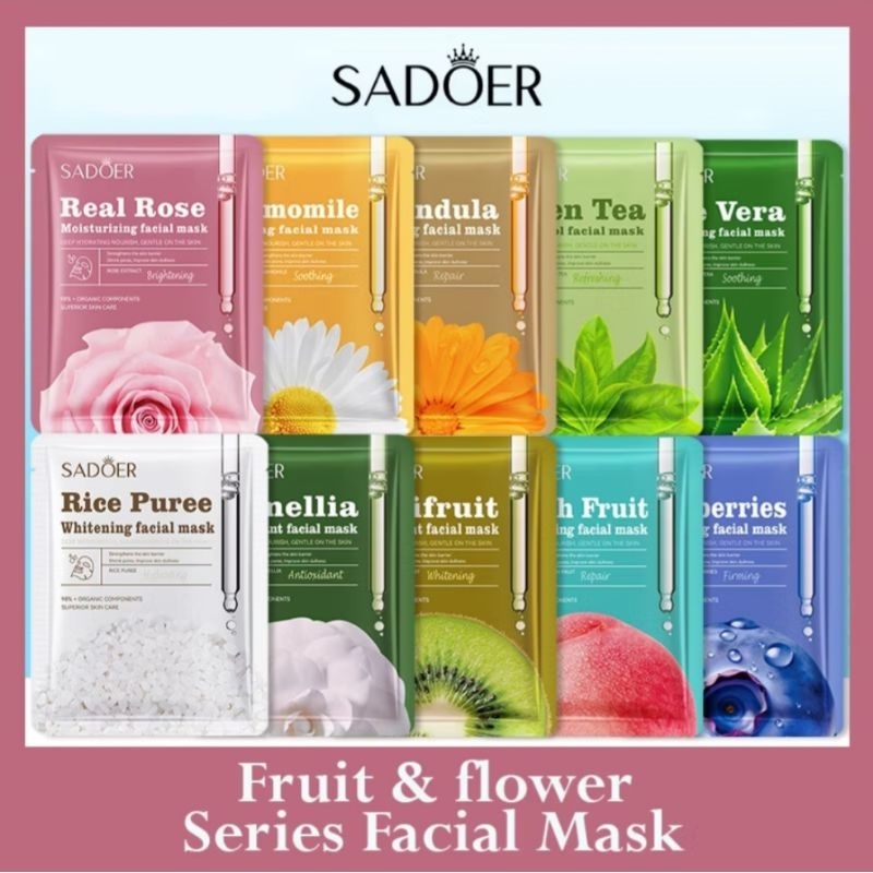 Paket Usaha [34 PCS] Sheet Mask SADOER / Masker Wajah