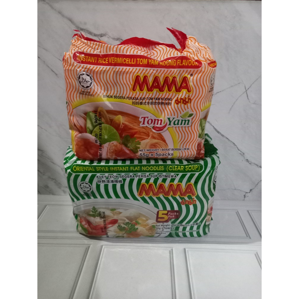 

Mama Tom Yam Koeong Flavored Instant Flat Noodles (Clear Soup)