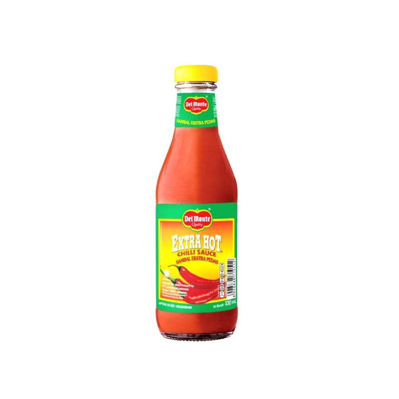 

DELMONTE SAMBAL SAUS EXTRA PEDAS KEMASAN BOTOL 330 ML