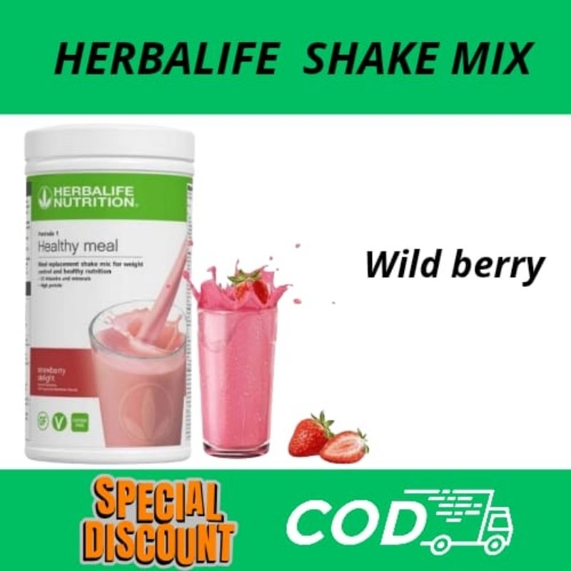 [SPESIAL DISCOUNT] HERBALIFE-SHAKE-MIX, Wild Berry dikonsumsi sebagai pengganti makanan untuk menuru