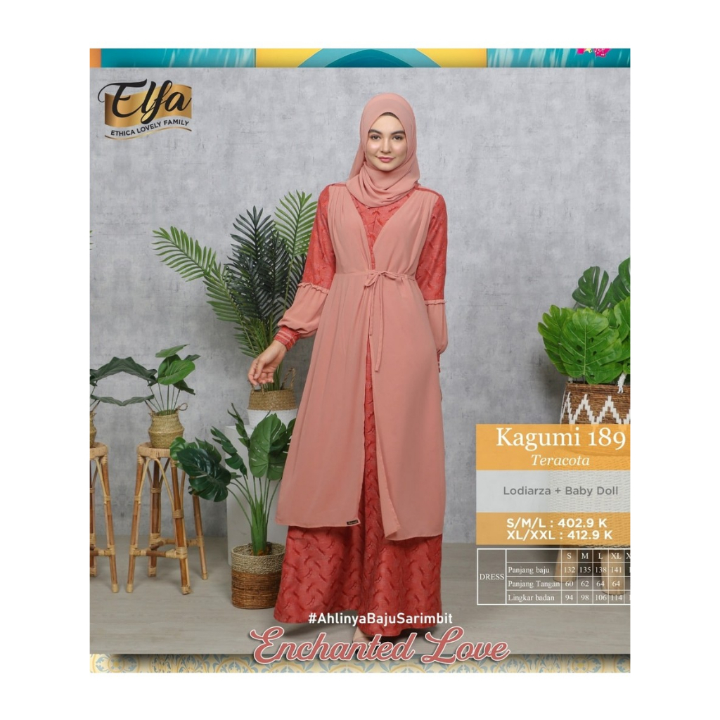 Ready Stok Kagumi 189 Terracotta Size S by Ethica - Kampung Butik Mazaya