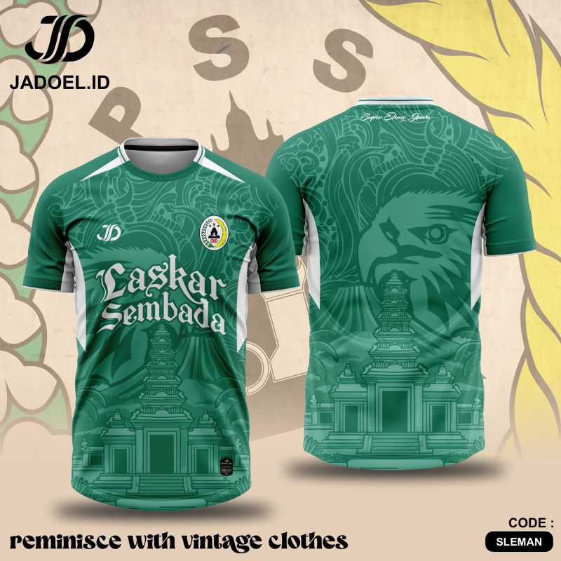 djadoel-Baju Jersey Pss Sleman Vintage Full Printing Free Custom Nameset