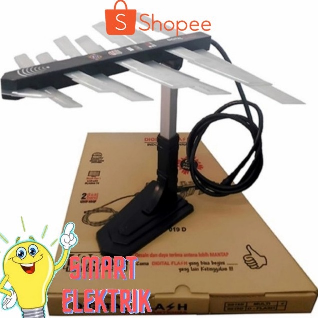 KF7 Antena TV FLASH S 19 D Dital Indoor Dalam LED LCD
