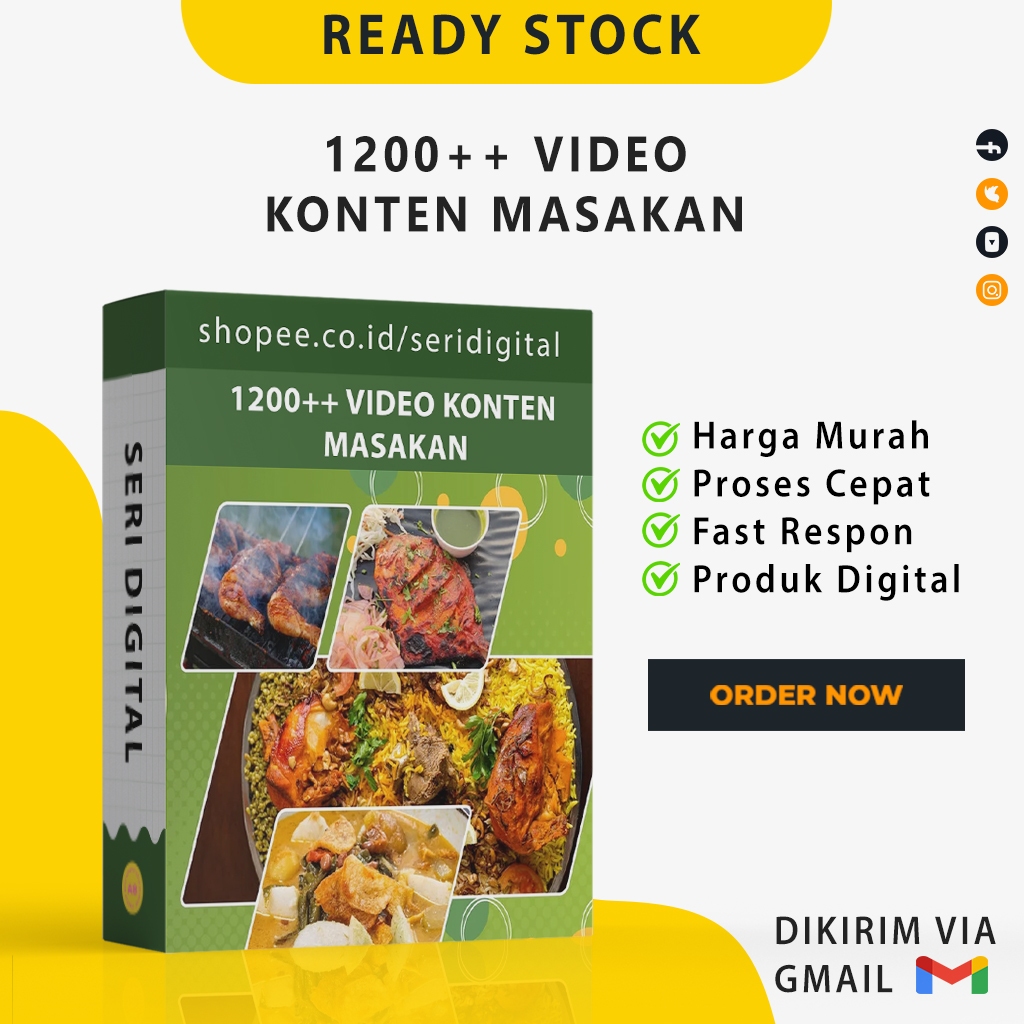 1200++ VIDEO KONTEN MASAKAN - Video Konten Viral Siap Upload