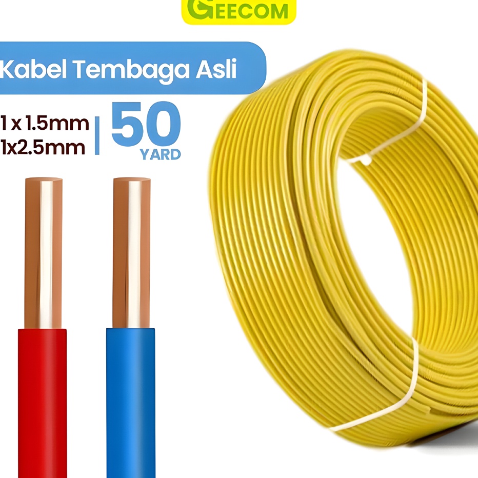 Kabel listrik tembaga 1 x 25mm 5 Yard full SNI Kabel NYA murni Kabel kawat tembaga