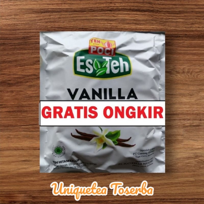 

TEH VANILLA PREMIUM KEMASAN 100 GRAM 1PACK isi 10 BUNGKUS