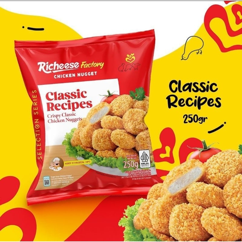

RICHEESE FACTORY CLASSIC RECIPES 250GRAM|richeese nuget ayam