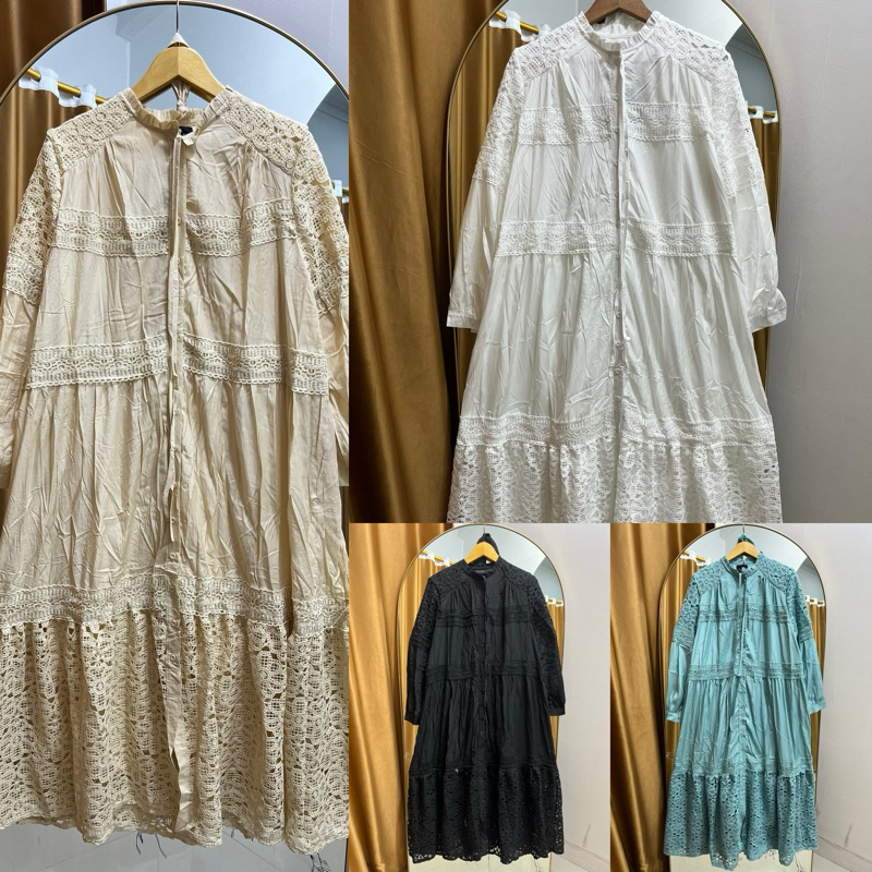 Maxi dress lafreya turkish katun import