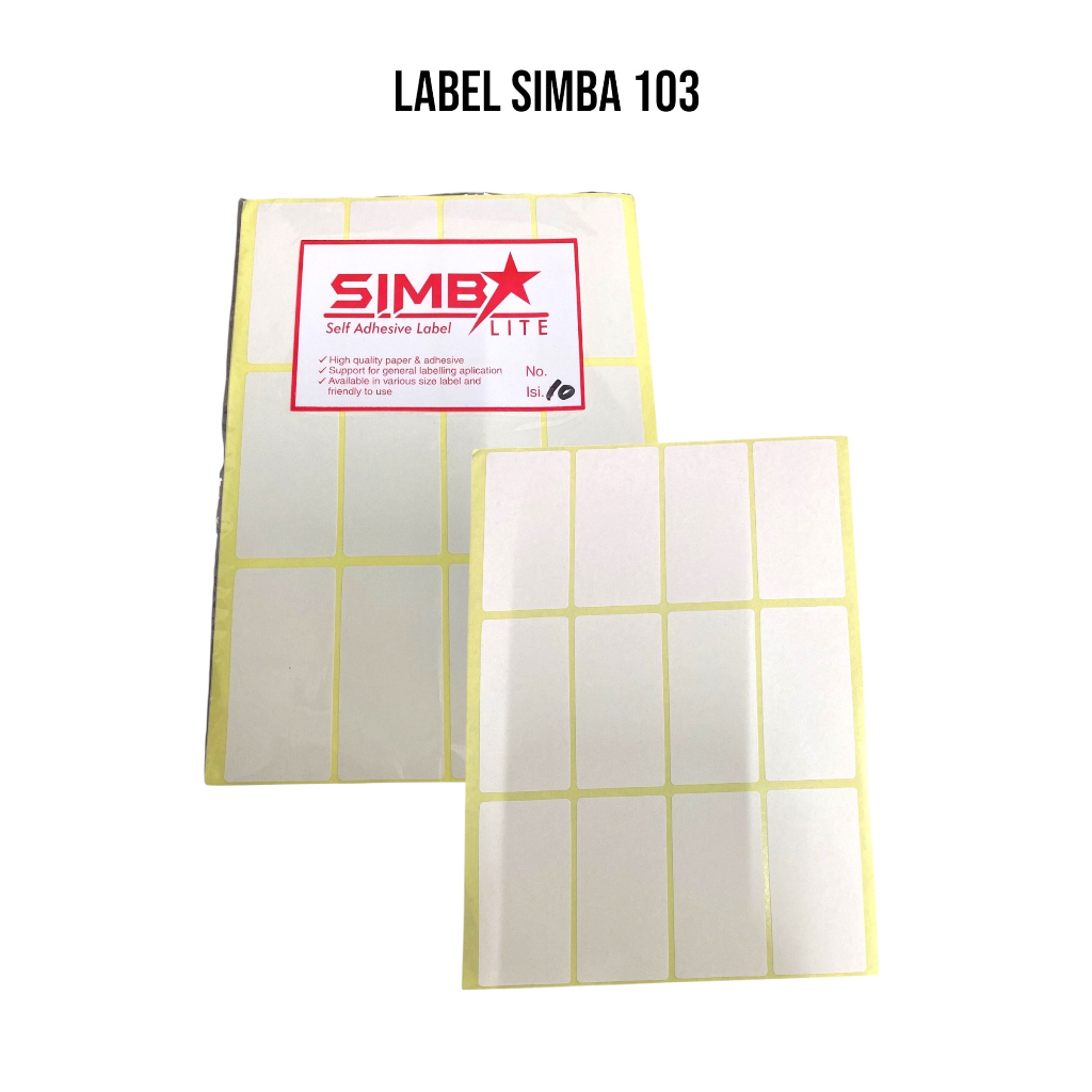 

Label Stiker Simba No 103 Isi 10 Lembar Sticker Label Undangan Buku Pelajaran Kertas Label Harga - PACK