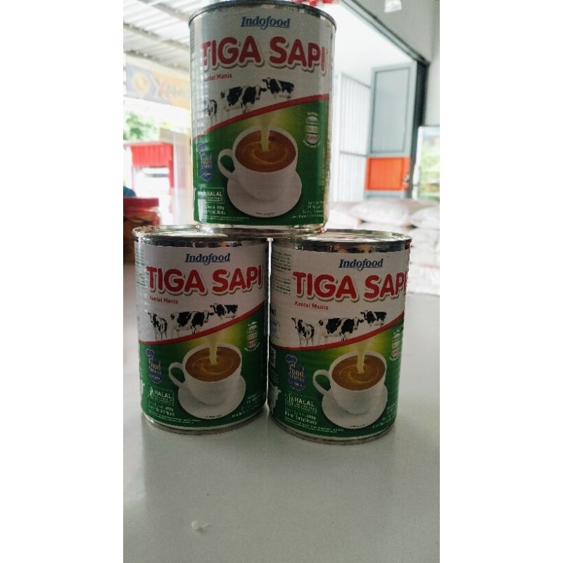 

Susu Krimer Kental Manis Tiga Sapi kaleng 490g