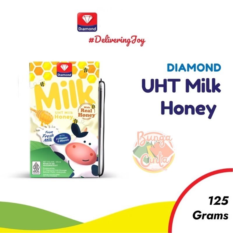 

Diamond Milk Susu UHT Honey 125 ML - Susu Diamond