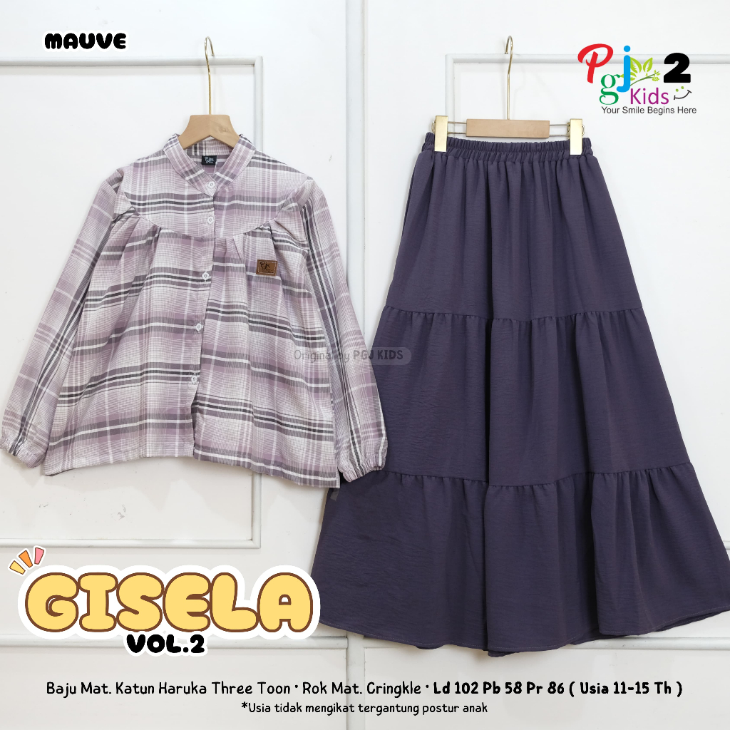 GISELA DAVINA NADIRA LIVEA ARKANA DAHLIA AMESTI SETELAN REMAJA TEEN BY PGJ KATUN YANDED SALUR RAYON 