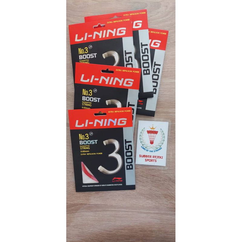 Pasang Senar Badminton / Bulutangkis Lining 3 Boost Original Mesin Digital