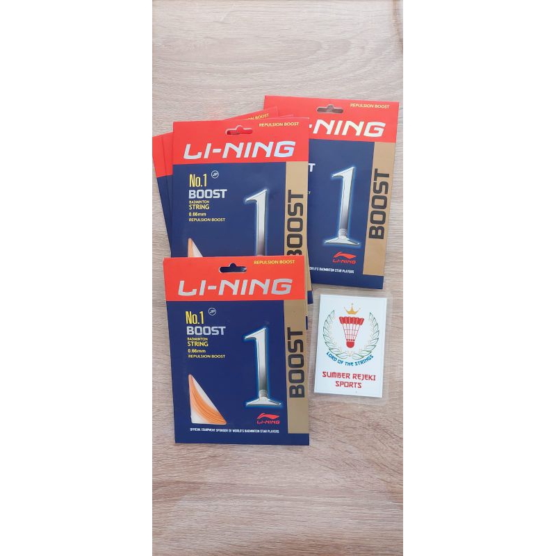 Pasang Senar Badminton / Bulutangkis Lining 1 Boost Original Mesin Digital