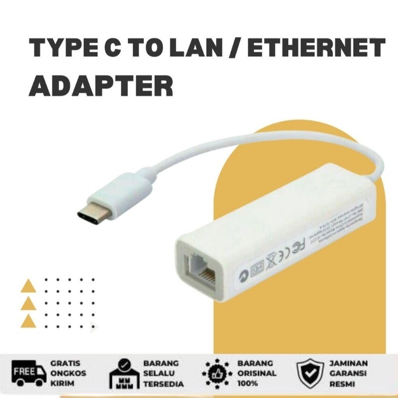 TYPE C TO LAN ADAPTER TYPE C TO ETHERNET RJ45 / CONVERTER TYPE C TO LAN
