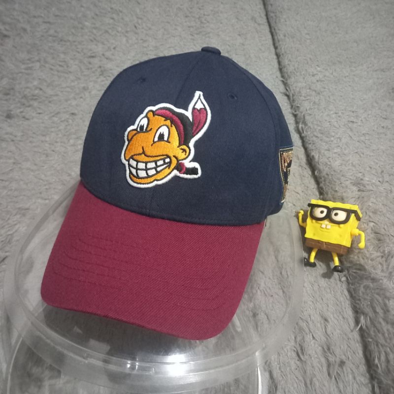 Topi mlb indian two tone original foto sendiri