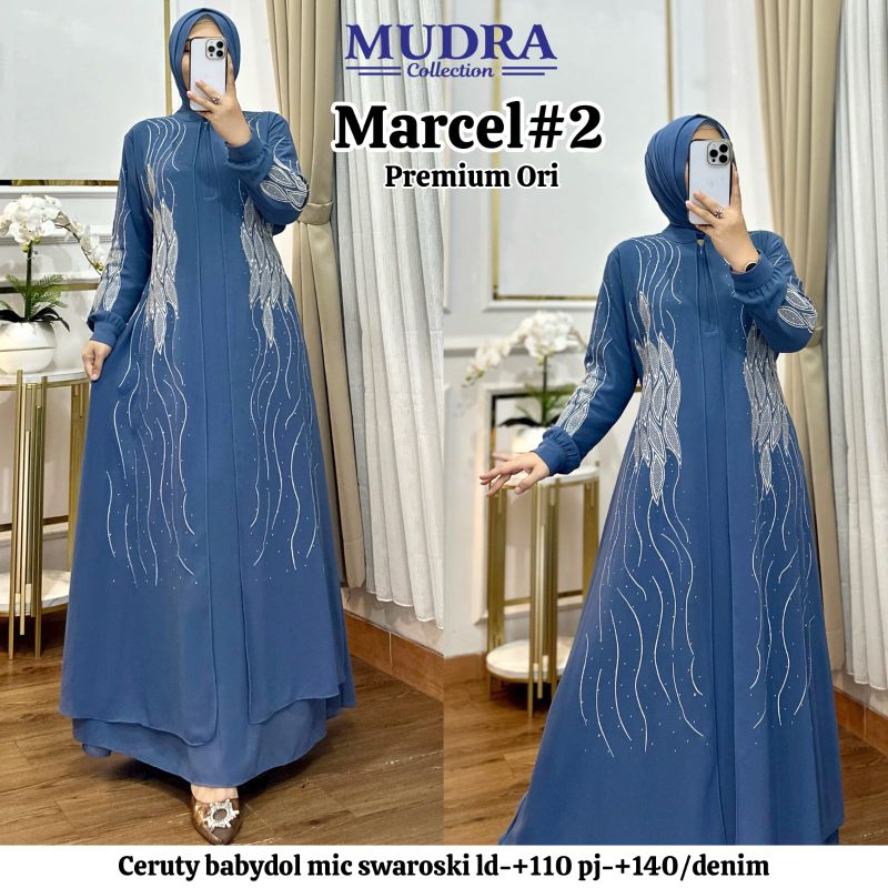 DRESS CERUTY AKSEN SWARO,TILE,PAYET ANDIN, MARCEL, UFIDA BY.MUDRA