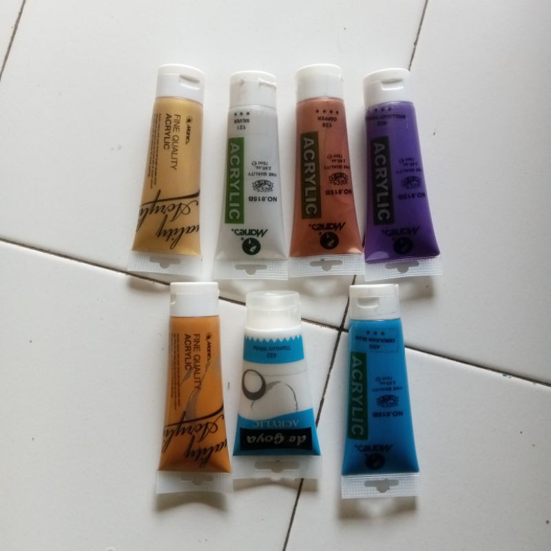 

STOK TERAKHIR 7 PCS - CAT LUKIS AKRILIK MARIES 75 ML - MARIES ACRYLIC PAINT